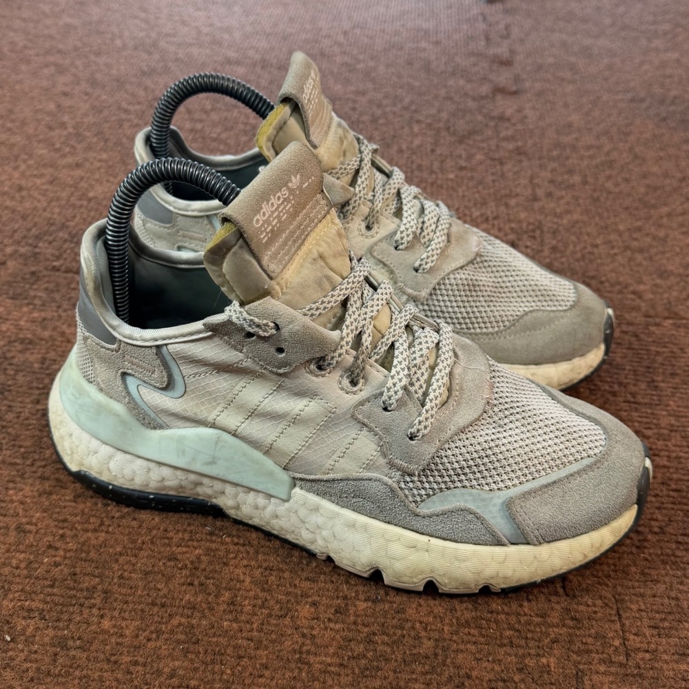 Adidas Nite Jogger Grey White Mint Pink Boost Sneakers Gym shoe EF8720 Womens  7